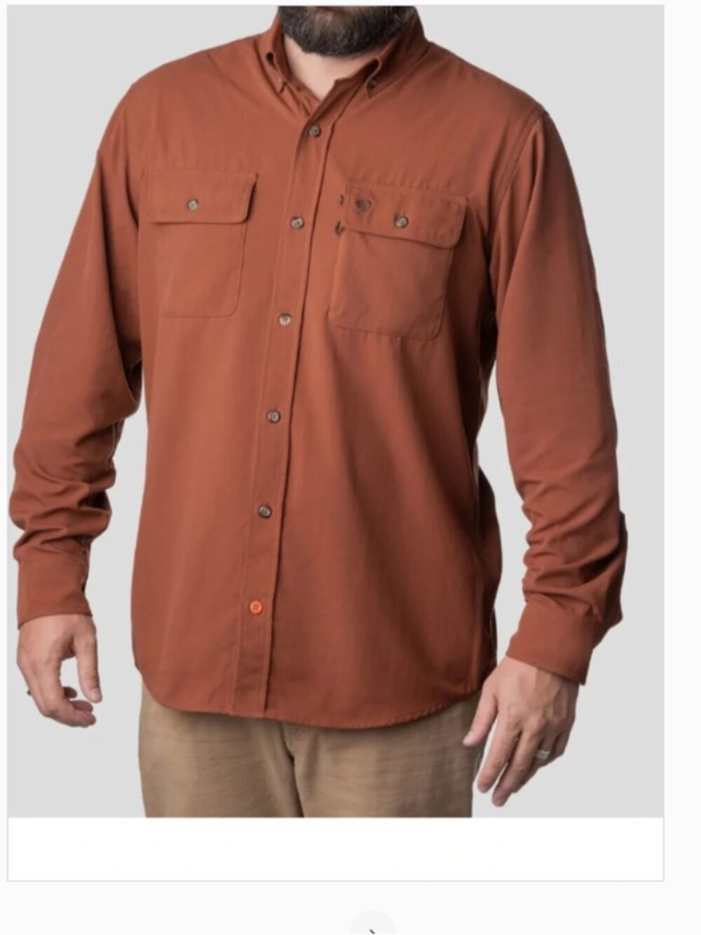 NWT Duck Camp Midweight Signature Hunting Shirt In Rust Brown Size Large
